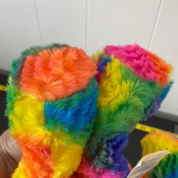 BAB Tropicolor 17" Teddy Plush Bear Sparkly Neon Tie Dye Stuffed Animal Toy - Picture 10 of 14